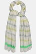 Foulard. Rayures. Détails scintillants. Petites franges.
