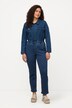 Jeans-Boilersuit, Jeans-Overall, skjortekrave, langærmet