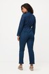 Jeans-Boilersuit, Jeans-Overall, skjortekrave, langærmet