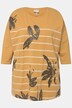 Shirt, strepen, oversized, ronde hals, 3/4 mouw, biologisch katoen