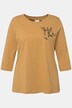Shirt, borduurwerk, ronde hals, 3/4-mouw, biologisch katoen