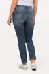 Jean Sarah, effets destroy, coupe ajustée et ceinture élastique