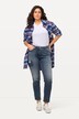 Jean Sarah, effets destroy, coupe ajustée et ceinture élastique