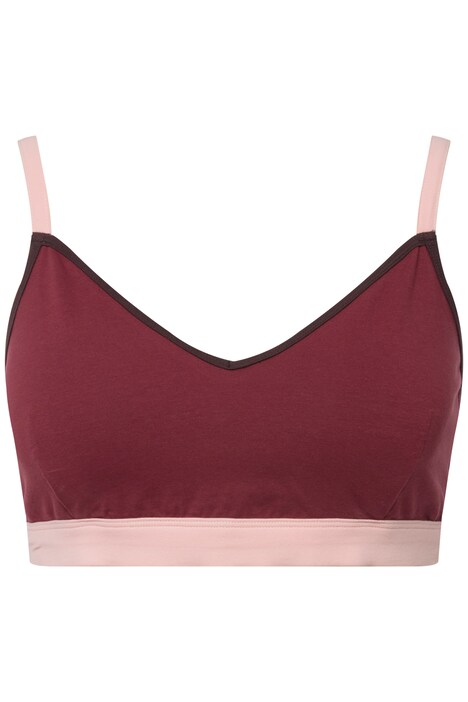 Bustier, výstřih do V, elastická ramínka, biobavlna