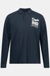 Polo shirt, long sleeve, piqué, pre-washed, breast print