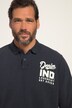 Polo shirt, long sleeve, piqué, pre-washed, breast print