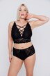 Bralette, Criss-Cross, uden bøjle, blonder