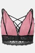 Bralette à cordons croisés, sans armatures. Dentelle.