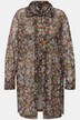 Mesh-bluse, millefleur, A-linje, skjortekrage, lange ermer