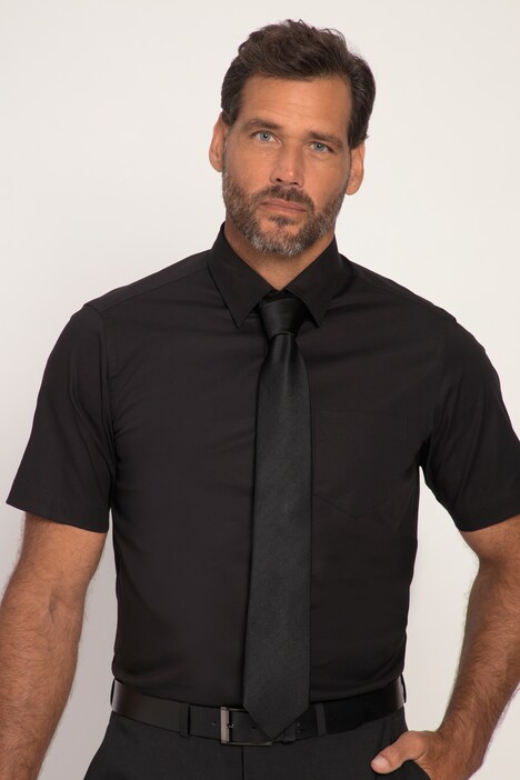 Overhemd, FLEXNAMIC®, korte mouwen, kentkraag, modern basic fit