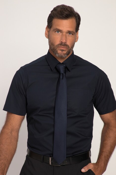 Shirt, FLEXNAMIC®, short sleeve, Kent collar, modern basic fit