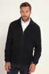 Cardigan, wolmix, patentbreisel, opstaande kraag, rits