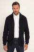 Cardigan, wolmix, patentbreisel, opstaande kraag, rits