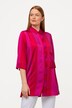 blouse, strepen, overhemdkraag, 3/4-mouwen