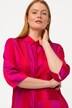 blouse, strepen, overhemdkraag, 3/4-mouwen