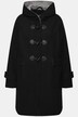 Duffle-coat en laine mélangée, silhouette en A avec capuche et boutons Brandebourg