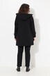 Duffle-coat en laine mélangée, silhouette en A avec capuche et boutons Brandebourg