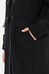 Duffle-coat en laine mélangée, silhouette en A avec capuche et boutons Brandebourg