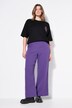 Broek, wijde pijpen, mousseline, elastische tailleband
