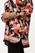 Tunique oversize à col en V et manches 3/4, en satin à pois