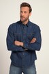 Jeans overhemd, lange mouwen, kentkraag, modern fit, tot 8 XL