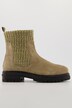 Bottines Chelsea en cuir, tricot moucheté, largeur H