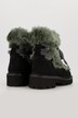Lærboots, semsket skinn, teddyfleece, bredde H