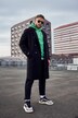 STHUGE wool-effect coat, double breasted, up to 8 XL