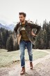Overhemd, overshirt, outdoor, sweatstof, voering van geweven bont, lange mouwen, tot 8 XL
