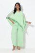 Chiffonbroek, dubbellaags, wijde pijp, elastische tailleband