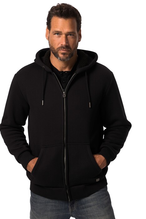 Bunda s kapucí, kolekce outdoor, tepláková, teddy podšívka, zip, do 8XL