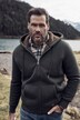 Veste à capuche JP 1880, collection Outdoor, fermeture zippée, modèle en molleton avec doublure en polaire bouclée - jusqu'au 8 XL