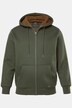Veste à capuche JP 1880, collection Outdoor, fermeture zippée, modèle en molleton avec doublure en polaire bouclée - jusqu'au 8 XL