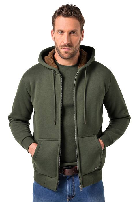Bunda s kapucí, kolekce outdoor, tepláková, teddy podšívka, zip, do 8XL