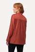Blouse à lavallière, manches longues et col en V, micro-rayures