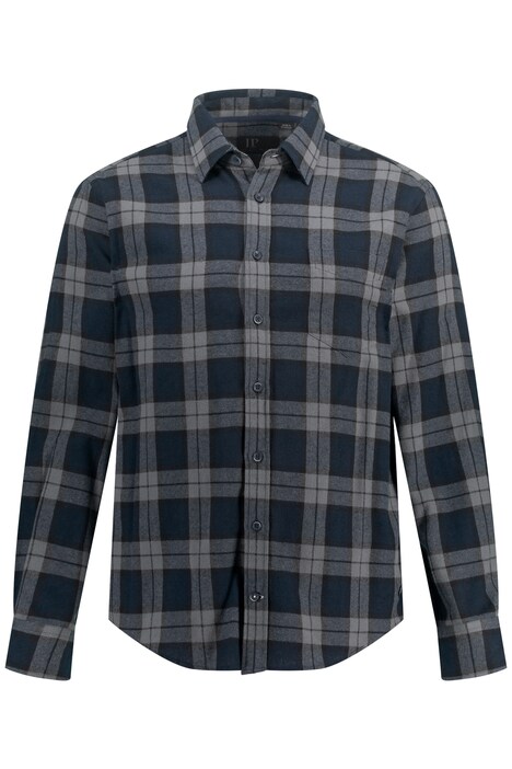 Kostkovaná košile, dlouhé rukávy, flanel, Kent límeček, Modern střih