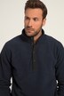 Pull camionneur Outdoor, en polaire. Col montant et patte de boutonnage.