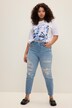 Jean Mom, coupe large à taille haute, style destroy, 5 poches