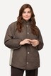 Vendbar jakke, vattering/teddyfleece, ståkrage, resirkulert
