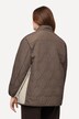 Vendbar jakke, vattering/teddyfleece, ståkrage, resirkulert