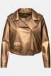Bikerjas, leren look, reverskraag, asymmetrisch