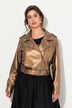 Bikerjas, leren look, reverskraag, asymmetrisch