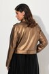 Bikerjas, leren look, reverskraag, asymmetrisch