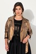 Bikerjas, leren look, reverskraag, asymmetrisch