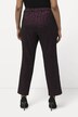 Jacquard broek, bloemenpatroon, smalle pijpen