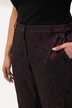 Jacquard broek, bloemenpatroon, smalle pijpen