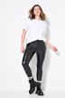 Legging, gecoat, elastisch, elastische tailleband