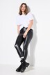 Legging, gecoat, elastisch, elastische tailleband