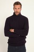 Rollkragenpullover, Wollmix, vorne Zopfmuster