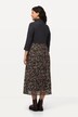Midi-jurk, A-lijn, ribjersey, mesh, opstaande kraag, 3/4-mouw